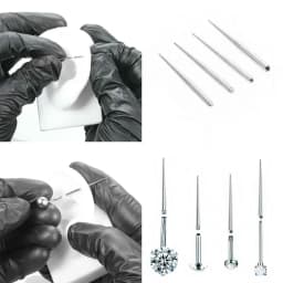 10pcs 1pcs F136 Titanium Internal Thread Labret Piercing Belly Button Base Replacement Accessories Ear Piercing Taper Derma Tool