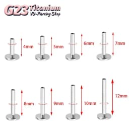 10pcs 1pcs F136 Titanium Internal Thread Labret Piercing Belly Button Base Replacement Accessories Ear Piercing Taper Derma Tool
