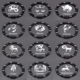 12 Zodiac Sign Bracelet Homme Constellation Bracelet for Men Aries Virgo Leo Libra Charm Bangle Women Friendship Jewelry on Hand