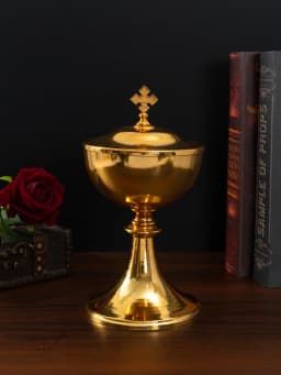 Holy Grail, Holy Box, Rosary, Gold-plated Liturgical Supplies, Holy Communion Cup, Mass Supplies