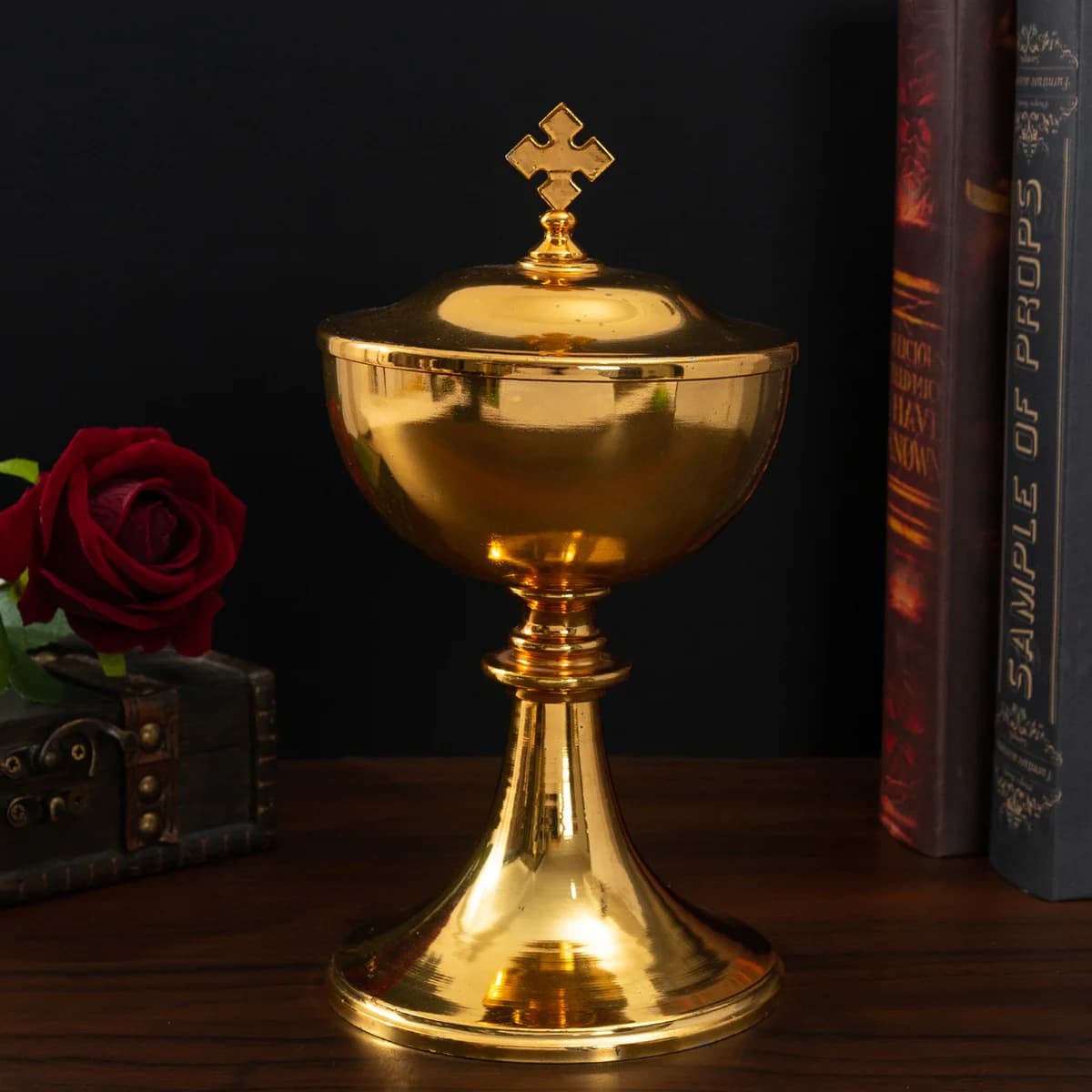 Holy Grail, Holy Box, Rosary, Gold-plated Liturgical Supplies, Holy Communion Cup, Mass Supplies