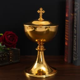 Holy Grail, Holy Box, Rosary, Gold-plated Liturgical Supplies, Holy Communion Cup, Mass Supplies