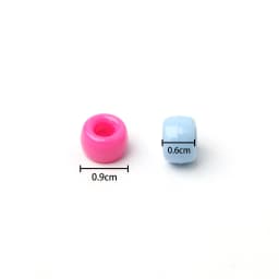 100pcs 200pcs 6x9mm Pony Beads Acrylic Large Hole Barrel Beads Solid Color Loose Spacer Beads DIY Handmade Beading Accessories