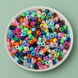 100pcs 200pcs 6x9mm Pony Beads Acrylic Large Hole Barrel Beads Solid Color Loose Spacer Beads DIY Handmade Beading Accessories