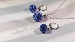 925 Sterling Silver Stamped Bridal Jewelry Sets Women Girls Wedding Gifts Austrian Crystal CZ Disco Ball Necklace Hoop Earrings