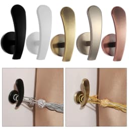 2pcs/set Retro Hold Practical Durable Curtain Holder Wall Hanger Curtain Holdback Mounted Metal Hooks