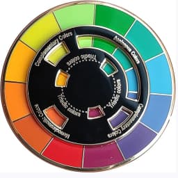 Creative Color Wheel Enamel pin, The Spinning Wheel Moves Nicely,Color Wheels Brooch Pin