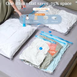 5/12/48PCS Vacuum Storage Bags For Clothes,Bedding,Space Saving Bags Storage Vacuum Seal Packet,Folding Compressed Organizer Bag