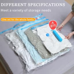 5/12/48PCS Vacuum Storage Bags For Clothes,Bedding,Space Saving Bags Storage Vacuum Seal Packet,Folding Compressed Organizer Bag