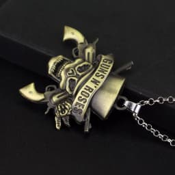 Rock Music Band Guns N 'Roses Skull Death Logo Pendants Necklaces Necklace for Woman Man Music Series Jewelry