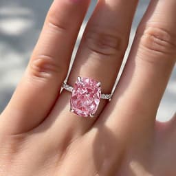 Huitan Big Oval Blue CZ Rings Women Temperament Elegant Female Accessories for Wedding Engagement Fashion Contracted Jewelry