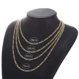 Fashion New Figaro Chain Necklace Men's Punk Silver Color Stainless Steel Long Necklace Men's Hip Hop Jewelry Gift