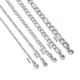 Fashion New Figaro Chain Necklace Men's Punk Silver Color Stainless Steel Long Necklace Men's Hip Hop Jewelry Gift