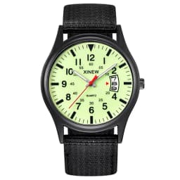 Original XINEW Brand Watches For Men Fashion Nylon Band Military Sports Date Quartz Watch Erkek Barato Saat Relogio Masculino