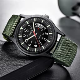 Original XINEW Brand Watches For Men Fashion Nylon Band Military Sports Date Quartz Watch Erkek Barato Saat Relogio Masculino