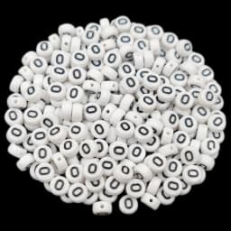 7mm 50Pcs Acrylic 26 English Letter Flat Round Beads Black on white DIY Crafts Necklace Bracelet Pendant For Jewelry Making