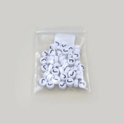 7mm 50Pcs Acrylic 26 English Letter Flat Round Beads Black on white DIY Crafts Necklace Bracelet Pendant For Jewelry Making
