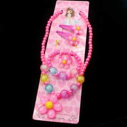 Baby Girls Imitation Pearls Jewelry Set Kids Sun Flower Necklace Bracelet Rings Flower Stud Earrings Children Party Jewelr Gift