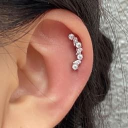 1PC 20G Women's Fashion Stainless Steel Crystal CZ Ear Studs Cartilage Helix Lobe Earring 2024 Trendy Piercing Jewelry for Teens