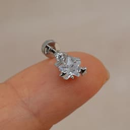 1PC 20G Women's Fashion Stainless Steel Crystal CZ Ear Studs Cartilage Helix Lobe Earring 2024 Trendy Piercing Jewelry for Teens