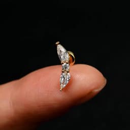 1PC 20G Women's Fashion Stainless Steel Crystal CZ Ear Studs Cartilage Helix Lobe Earring 2024 Trendy Piercing Jewelry for Teens