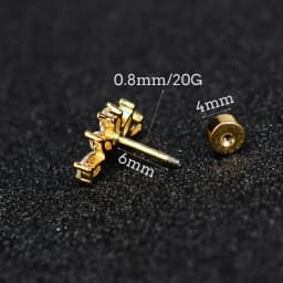1PC 20G Women's Fashion Stainless Steel Crystal CZ Ear Studs Cartilage Helix Lobe Earring 2024 Trendy Piercing Jewelry for Teens