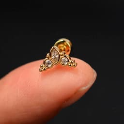 1PC 20G Women's Fashion Stainless Steel Crystal CZ Ear Studs Cartilage Helix Lobe Earring 2024 Trendy Piercing Jewelry for Teens