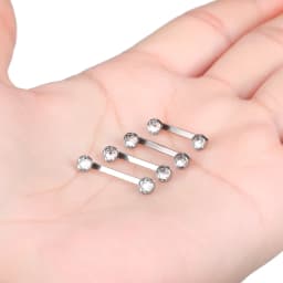 1PC Implant Grade Titanium Microdermal Piercing Surface Barbells CZ Crystal Hide-in Skin Diver Micro Dermal Anchors Body Jewelry