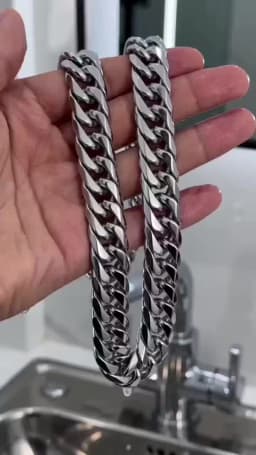 HNSP Stainless Steel Waterproof Cuban Link Chain Necklace For Men Jewelry Thick Heavy Chain 8/10/12/14MM Punk Rock Accessories