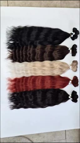 FASHION IDOL 6Pcs Water Wave Hair Bundles Synthetic Hair Extensions 20 inch Ombre Blonde Fake Hair Weave Body Wave Fiber Hair