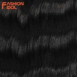 FASHION IDOL 6Pcs Water Wave Hair Bundles Synthetic Hair Extensions 20 inch Ombre Blonde Fake Hair Weave Body Wave Fiber Hair