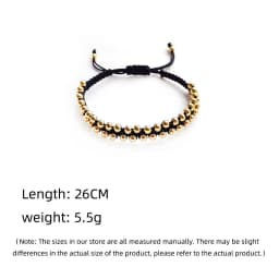 KKBEAD Handmade Braided Bracelets For Women Couple Jewelry Gift Gold Plated Beads Bracelet Free Shipping Pulseras Accessories
