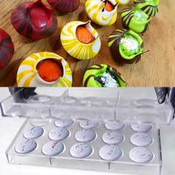 Chocolate Mold 15 Cavity Polycarbonate Chocolate Moulds Volcano Candy Bonbons Forms Confectionery Baking Tools φ1.58"xH0.24"