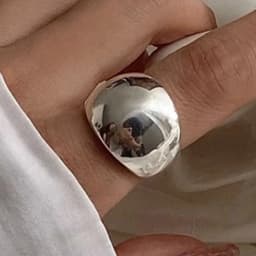 BF CLUB 925 Sterling Rings for Women Wide Ball Fashion Geometric Vintage Handmade Irregular Ring Party Gifts