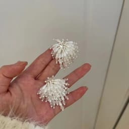 Simple New Style Exquisite Retro Personality Trend Beaded Crystal Pearl Flower Earrings Wedding Party Earrings Jewelry Wholesale
