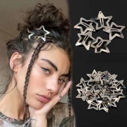 2-100Pcs Star Hair Clips for Girls Filigree Star Metal Snap Clip Hairpins Barrettes Fahsion Bobby Pin Headwear Accessories