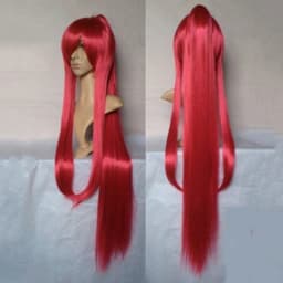 HAIRJOY Synthetic Hair Cosplay Wigs Long Ponytail Black Purple Red Grey Wig High Temperature Fiber