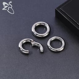 ZS 1PC G23 Titanium Hoop Earring for Women Silver Plated Circle Earring Large Gauge Seputm Nose Ring 2/4/6/8/10/12G Punk Earring