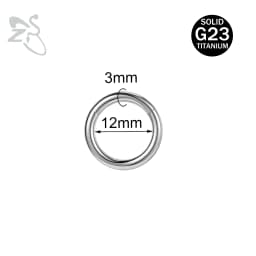 ZS 1PC G23 Titanium Hoop Earring for Women Silver Plated Circle Earring Large Gauge Seputm Nose Ring 2/4/6/8/10/12G Punk Earring