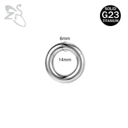 ZS 1PC G23 Titanium Hoop Earring for Women Silver Plated Circle Earring Large Gauge Seputm Nose Ring 2/4/6/8/10/12G Punk Earring