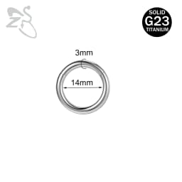 ZS 1PC G23 Titanium Hoop Earring for Women Silver Plated Circle Earring Large Gauge Seputm Nose Ring 2/4/6/8/10/12G Punk Earring