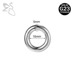ZS 1PC G23 Titanium Hoop Earring for Women Silver Plated Circle Earring Large Gauge Seputm Nose Ring 2/4/6/8/10/12G Punk Earring