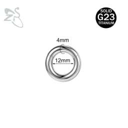 ZS 1PC G23 Titanium Hoop Earring for Women Silver Plated Circle Earring Large Gauge Seputm Nose Ring 2/4/6/8/10/12G Punk Earring