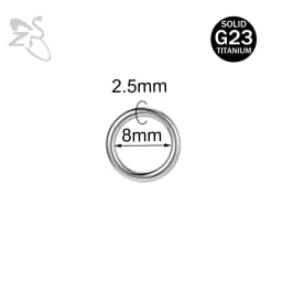 ZS 1PC G23 Titanium Hoop Earring for Women Silver Plated Circle Earring Large Gauge Seputm Nose Ring 2/4/6/8/10/12G Punk Earring