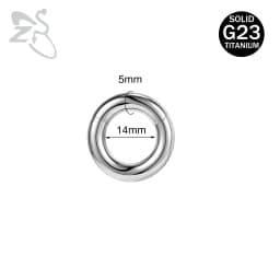 ZS 1PC G23 Titanium Hoop Earring for Women Silver Plated Circle Earring Large Gauge Seputm Nose Ring 2/4/6/8/10/12G Punk Earring