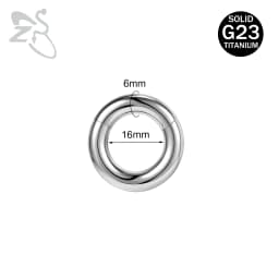 ZS 1PC G23 Titanium Hoop Earring for Women Silver Plated Circle Earring Large Gauge Seputm Nose Ring 2/4/6/8/10/12G Punk Earring