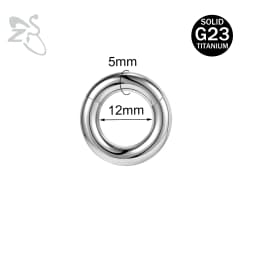 ZS 1PC G23 Titanium Hoop Earring for Women Silver Plated Circle Earring Large Gauge Seputm Nose Ring 2/4/6/8/10/12G Punk Earring