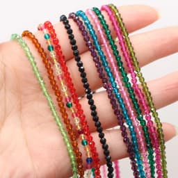 125 Pieces Spinel Bead Crystal Beads Loose Exquisite appearance DIY Jewelry Making Bracelet Necklace Accessories 3mm Length 38cm