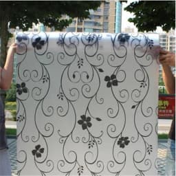 Decorative Privacy Vinyl Window Adhesive Film Window Sticker Decals Waterproof Sun UV Protection Bamboo Sliding Door Bathroom