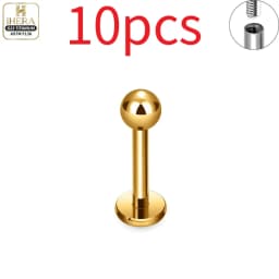 1/10 PCS G23 Titanium ASTM-F136 Piercings Nose Ring C Rod Body Jewelry Internal Thread Cartilage Helix Earrings Wholesale